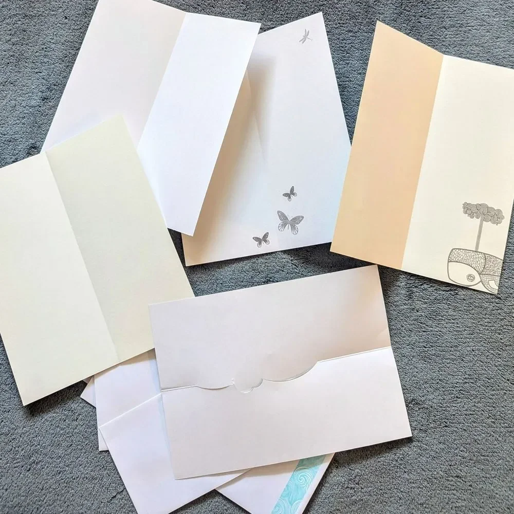 Colorful Animal Themed Greeting Cards - Set Of 5 plus Envelopes